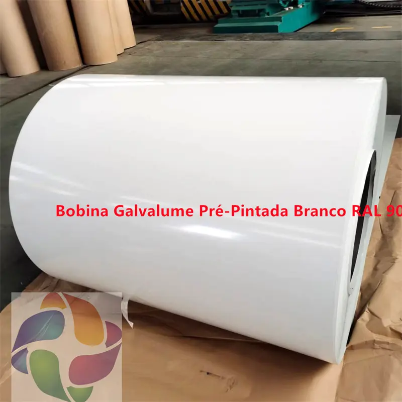 Bobina Galvalume Pré-Pintada Branco RAL 9003.webp